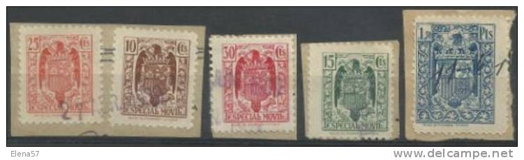 2536-SELLOS FISCALES 1939.PIE HIJOS FOURNIER VITORIA 35,00€,SOBRE FRAGMENTO ORIGINAL - Revenue Stamps