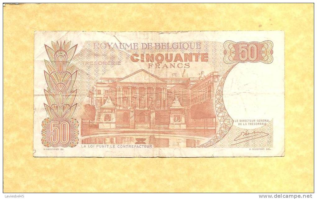 Belgique Billet 50 Francs Belge , De DECKER Koninkrijk BELGIE Vijftig Avec Le Roi Et La Reine !!!!!! - 50 Francos