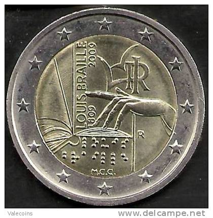 ITALIA ITALY ITALIEN ITALIE - 2009 - 2 EURO - Braille - UNC From Roll - Italie