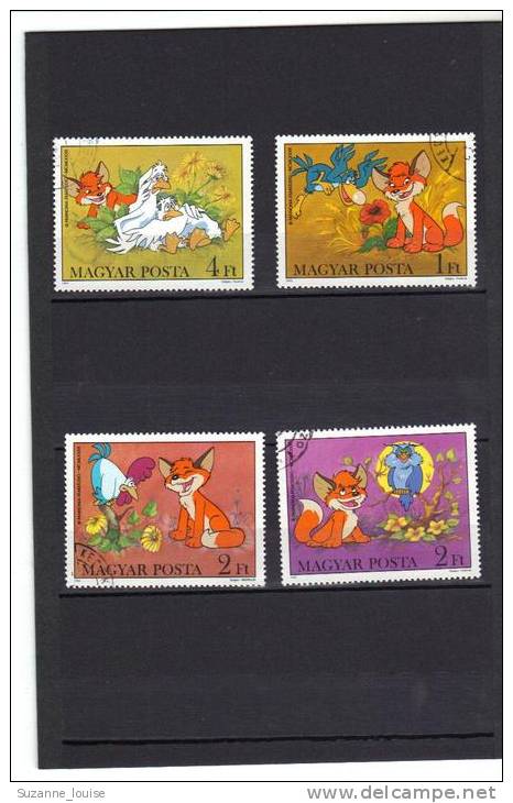 4 Timbres Magyar Posta   Pannonia Filmstudio  MCMLXXXII - Gebruikt