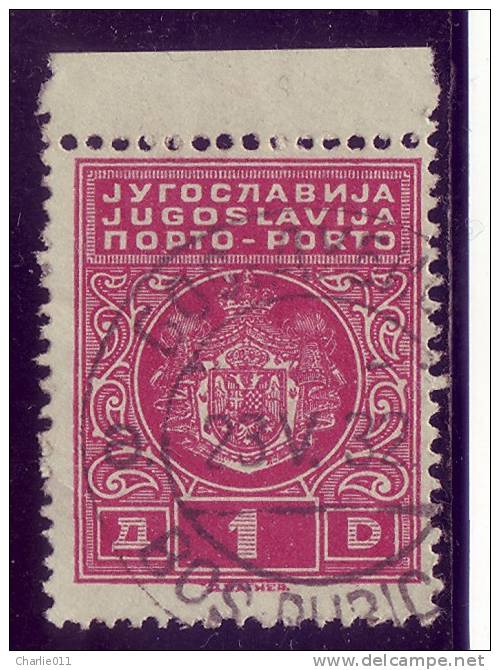 COAT OF ARMS-PORTO-1 D-BOSANSKA DUBICA-BOSNIA AND HERZEGOVINA-YUGOSLAVIA-1931 - Impuestos