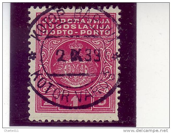 COAT OF ARMS-PORTO-1 D-POSTMARK-KOTOR-VAROŠ-BOSNIA AND HERZEGOVINA-YUGOSLAVIA-1931 - Impuestos