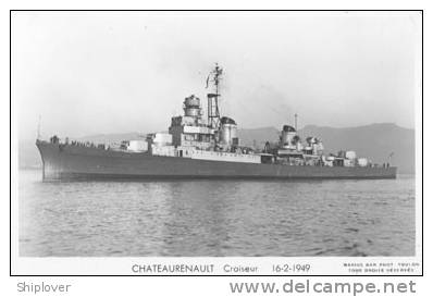 Croiseur CHATEAURENAULT (Marine Nationale) - Carte Photo éd. Marius Bar - Bateau/ship/schiff - Guerre