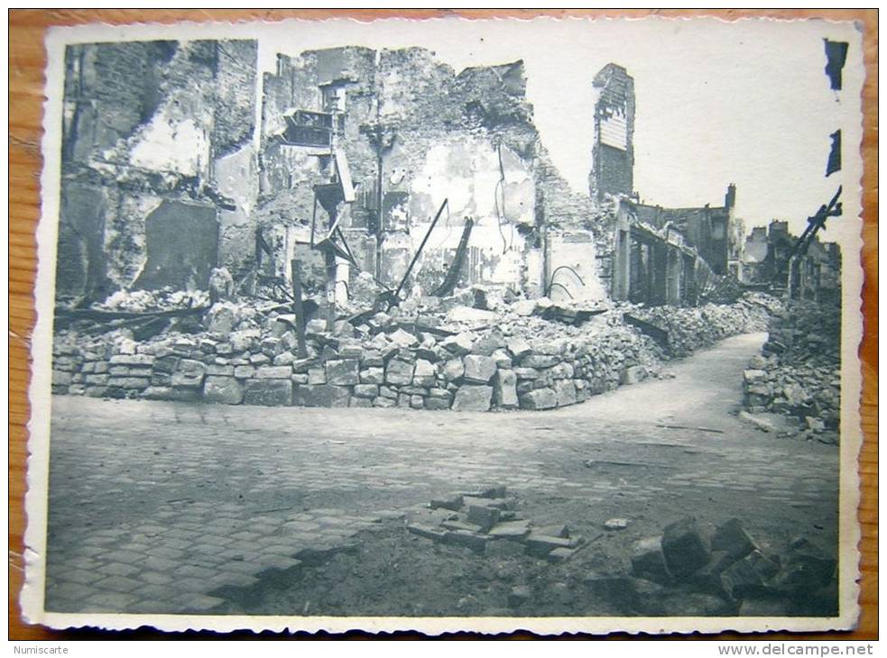 Photo 8,5x11,5cm BOULOGNE SUR MER 62 Bombardement Du 15 Juin 1944 De 22h35 à 23h10, Angle Rues Faidherbe Et Victor Hugo - Guerre, Militaire