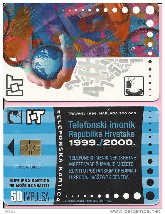 PHONECARD - Telephone Book Of Republic Croatia 1999./2000., 50 Imp., Croatia - Teléfonos