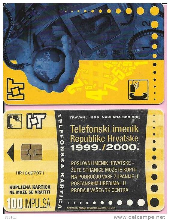 PHONECARD - Telephone Book Of Republic Croatia 1999./2000., 100 Imp., Croatia - Telefoni