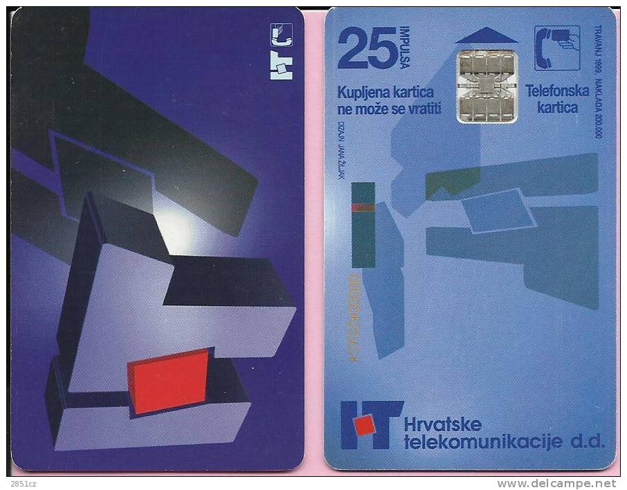 PHONECARD - Croatian Telecommunications, 25 Imp., Croatia - Opérateurs Télécom