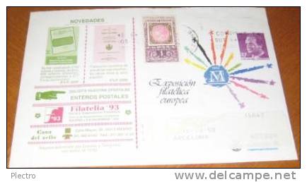 Sobre Entero Postal Privado De La 'Casa Del Sello De Madrid', 1993, Con Franqueo Añadido. - 1931-....