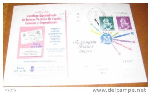 Sobre Entero Postal Privado De La 'Casa Del Sello De Madrid', 1993, Con Franqueo Añadido. - 1931-....