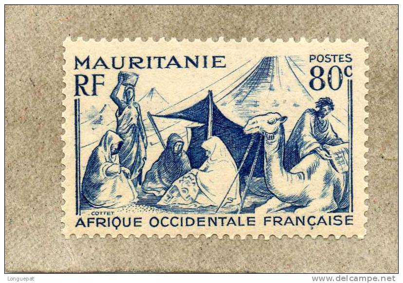 MAURITANIE : Campement Nomade : Chameau, Femmes Et Hommes. - Unused Stamps