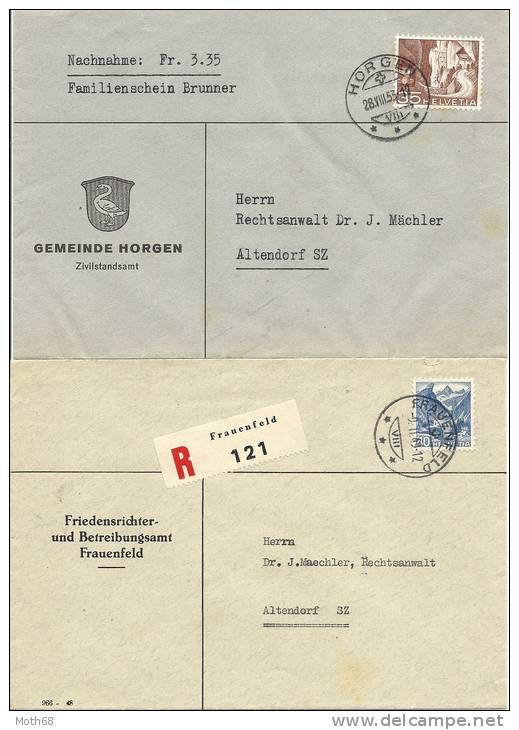 1950er 6 Amtliche Nachnahmen 1 Brief Mit Inhalt - Briefe U. Dokumente
