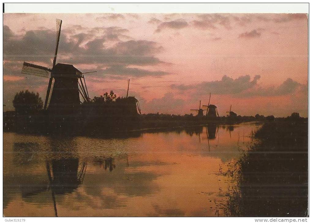 NETHERLANDS 1980–KINDERDIJK – DRAINAGE OCTAGONAL GROUND SAIL MILLS – THE OVERWAARD COMPLEX    FLOWN W 2 STS OF 10-45 C P - Kinderdijk