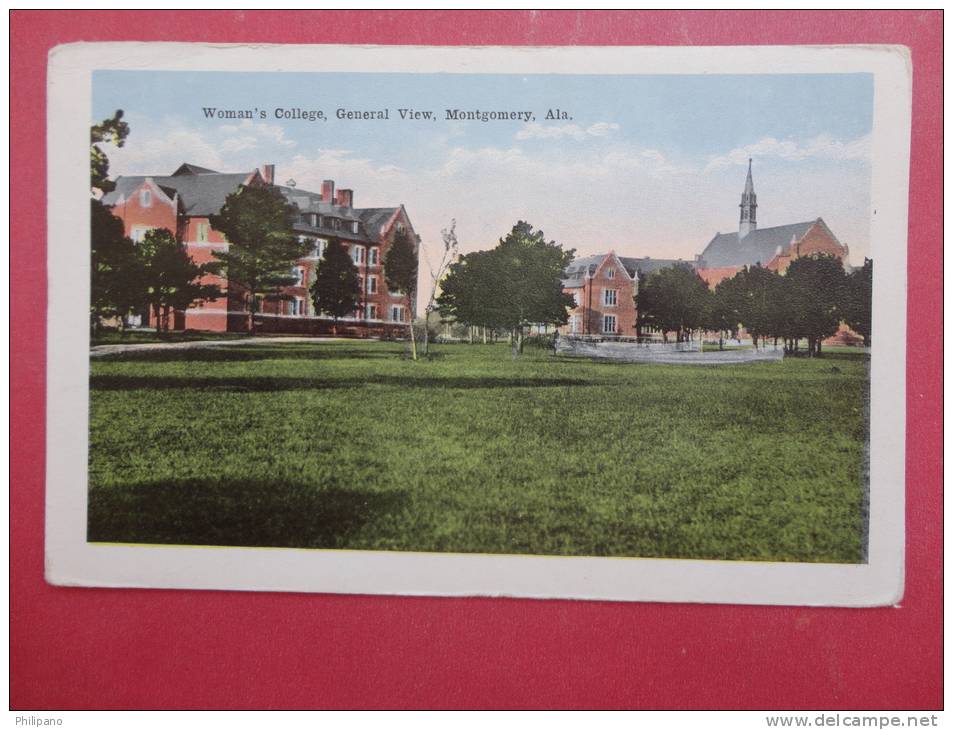 Alabama > Montgomery    Womens College Not Mailed   Ref  945 - Montgomery