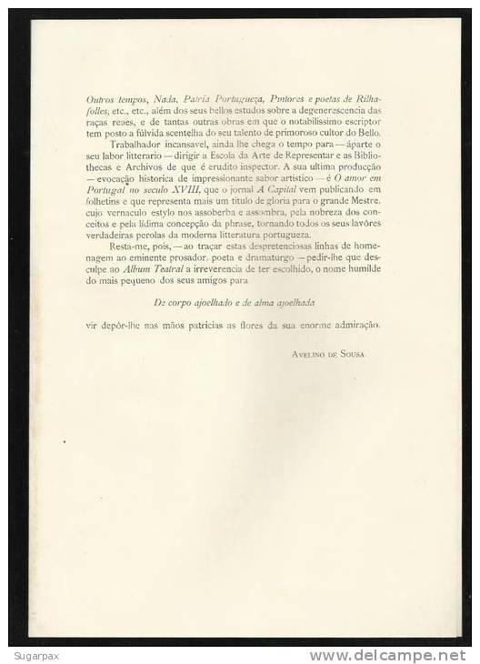 PORTUGAL - ALBUM TEATRAL - 1.6.1915 - JULIO DANTAS - N.º 7 - See Drescription And Scans - Théâtre
