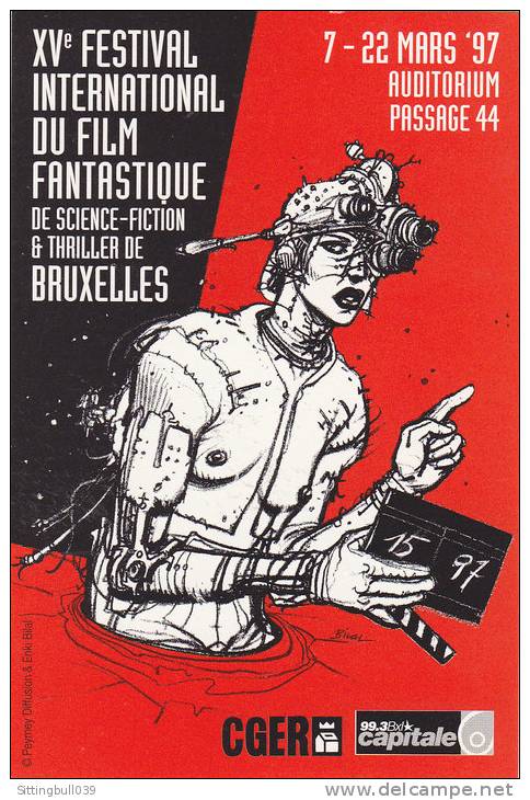 BILAL. Mini-calendrier Pour Le 15e Festival International Du Film Fantastique Et De S-F. Bruxelles 1997. - Agendas & Calendarios