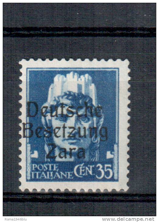 ZARA 1943 35 CENT. * MLH CERT. DIENA - German Occ.: Zara