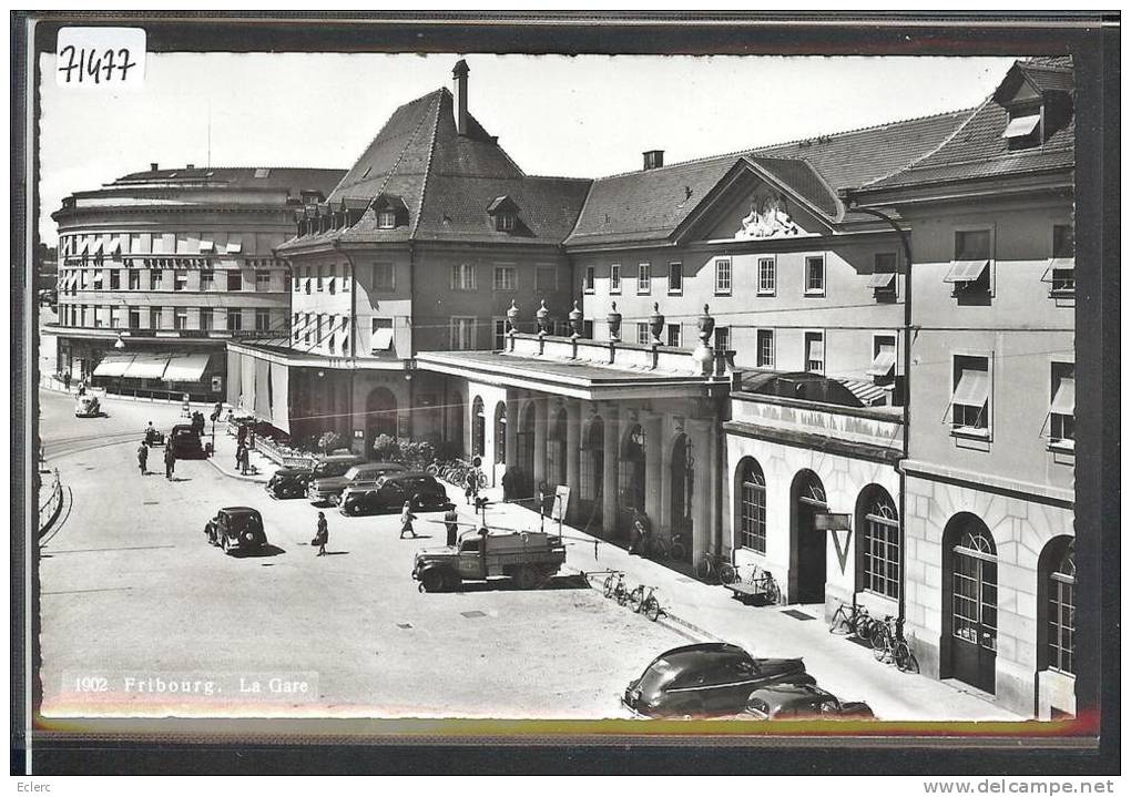 FRIBOURG - LA GARE - AUTOMOBILE - TB - Altri & Non Classificati