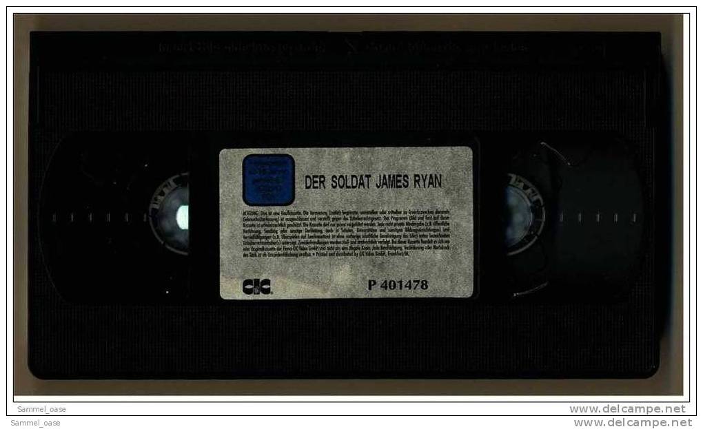 VHS Video  ,   Der Soldat James Ryan ,  Mit :  Tom Hanks  -  Edward Burns  -  Matt Damon - Classic