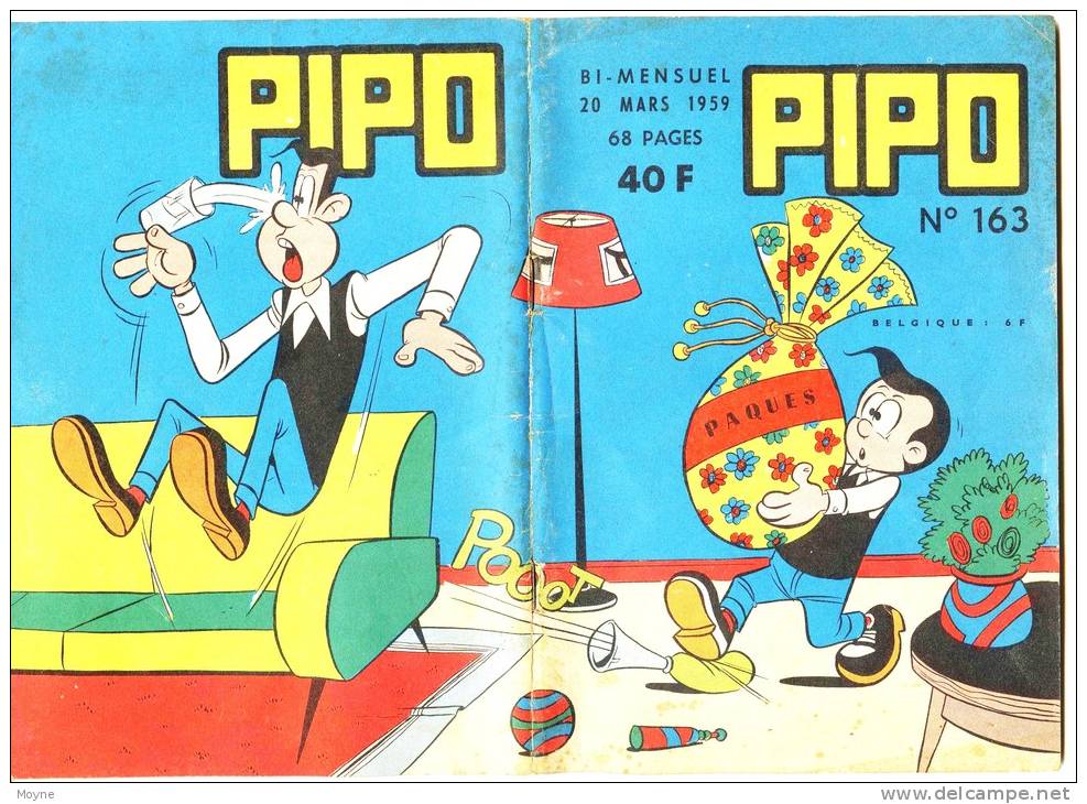 B.D -  PIPO -  Petit  Format  édit: L.U.G.    N° 163  Du 20 Mars   1959 - Andere Magazine