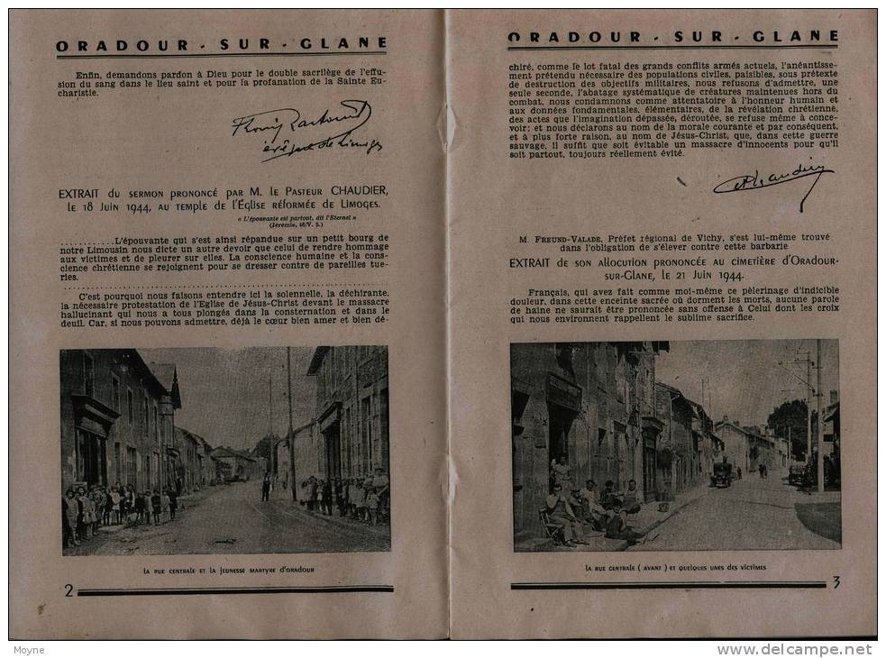 Hte Vienne-  LE MASSACRE D´ORADOUR Sur GLANE - Par Les Hordes Hitlériennes - Edité Par Le Front National - Limousin Ww2 - Limousin