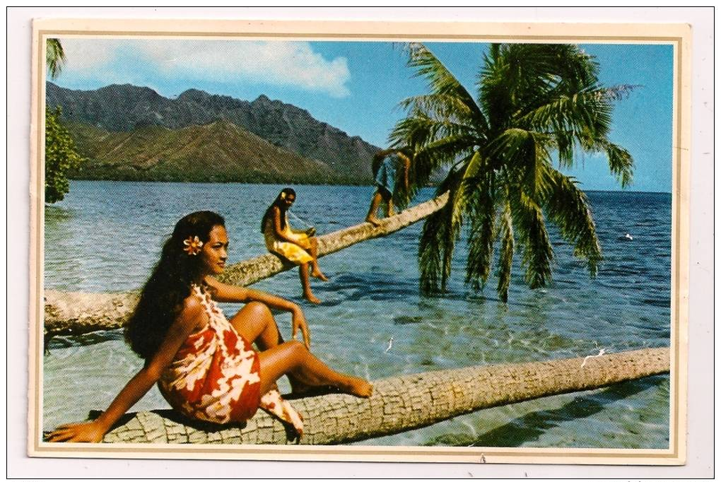 Meilleurs Vœux De POLYNÉSIE - IA ORANA I TE MATAHITI API - Tahiti - Carte à 2 Volets - 3 Scans - - Polynésie Française