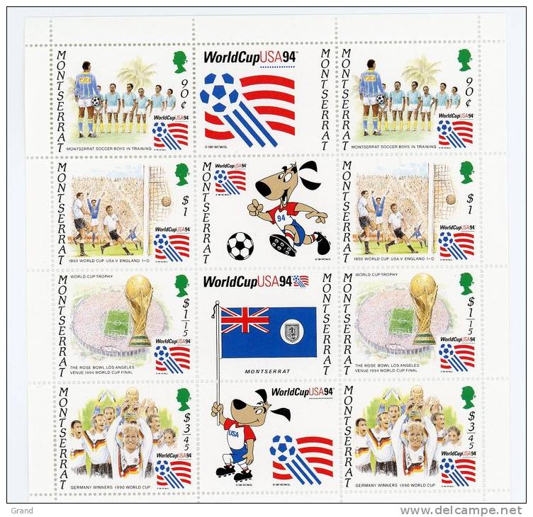 Montserrat-Coupe Du Monde De Football 1994-YT 830/33***MNH - 1994 – USA