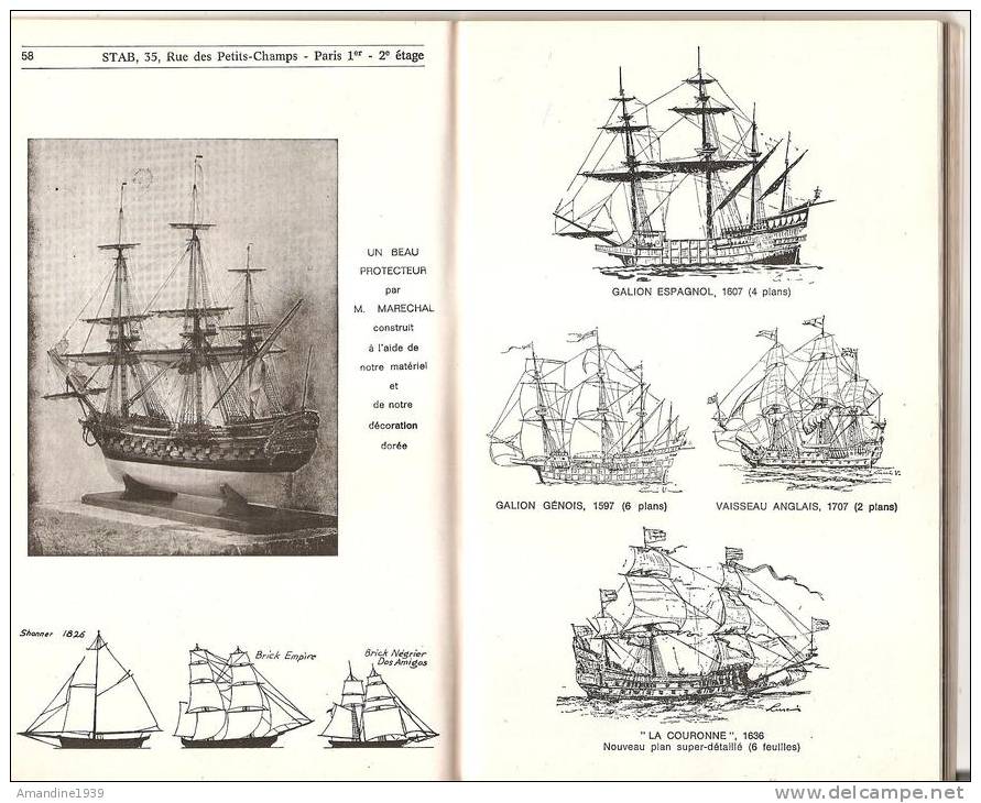 STAB PARIS – CATALOGUE Année 1981 Fabrication D’accastillage Miniature En Bois Et Bronze, Pour Maquettes De Bateaux ... - France