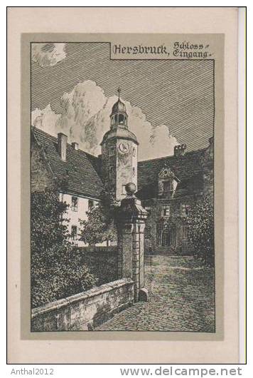 Litho Hersbruck Schloss-Eingang Um 1900 - Hersbruck