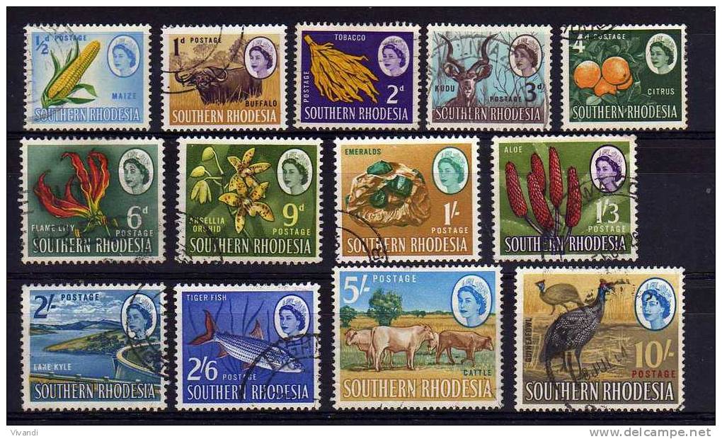 Southern Rhodesia - 1964 - Definitives (Part Set) - Used - Southern Rhodesia (...-1964)