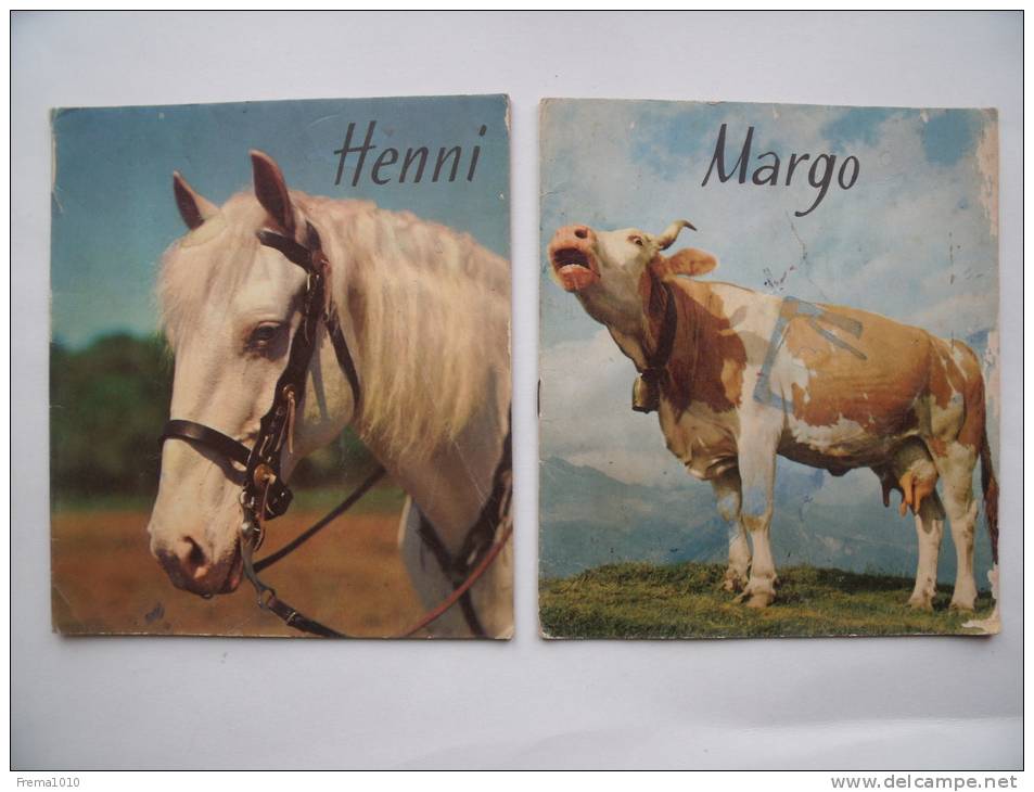 LIVRES Enfants (2) Même Série: HENNI (Cheval) Et MARGO (Vache) - Années 60 - Editions WILLEB - Collections