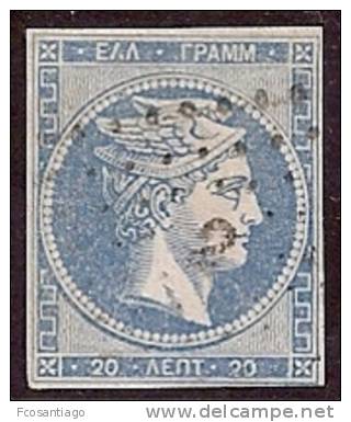 GRECIA 1861/62 - Yvert #14 - VFU - Usados