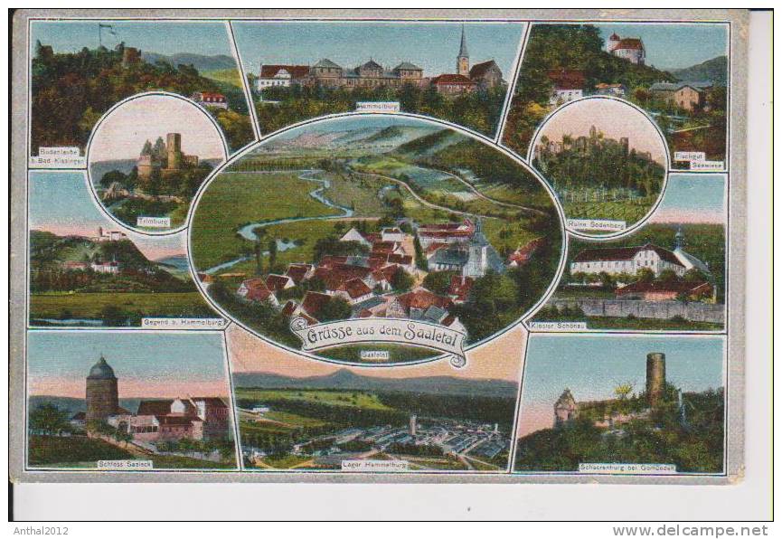 Litho Gruss Aus Dem Saaletal Mit Lager Hammelburg Fischgut Seewiese 4.4.1911 - Hammelburg