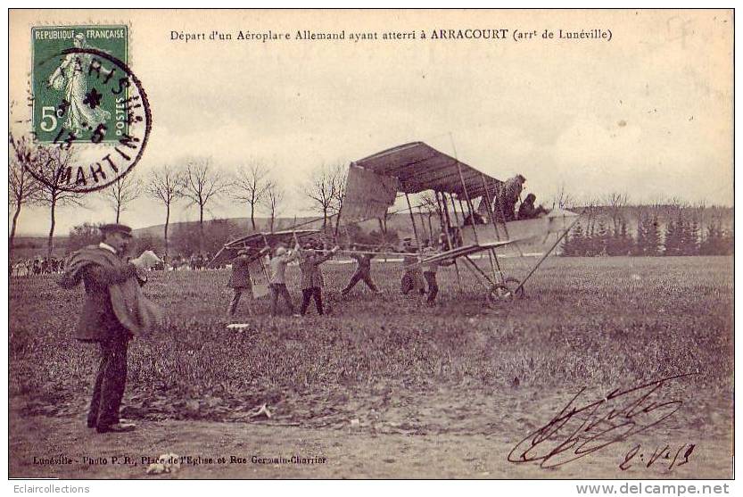 Arracourt   54   Aviation Aéroplane Allemand Atterrit A.. - Other & Unclassified