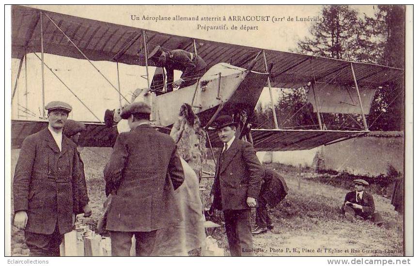 Arracourt   54   Aviation Aéroplane Allemand Atterrit A.. - Other & Unclassified