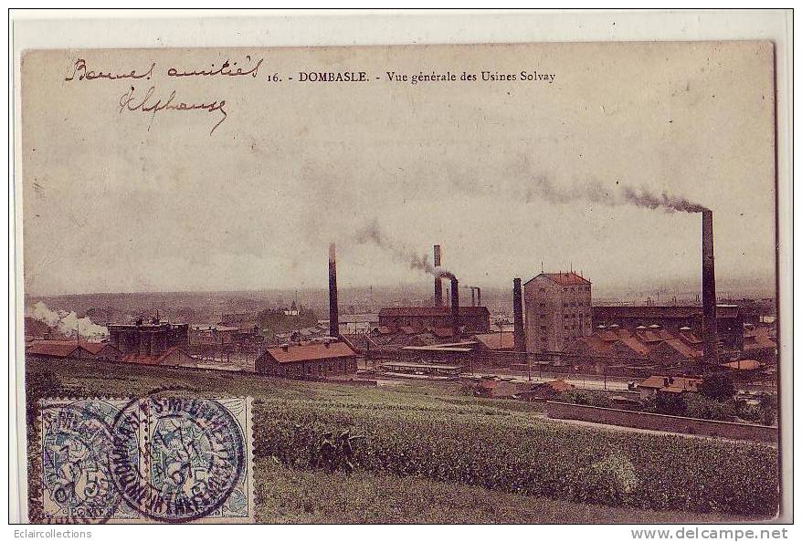 Dombasle Sur Meurthe  54  Usine Solvay - Andere & Zonder Classificatie