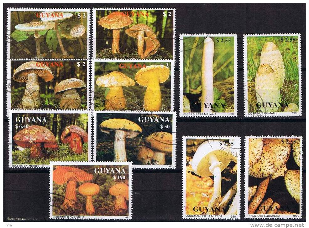 31 Briefmarken Mit Pilzen Aus Verschiedenenen Ländern - Pilze