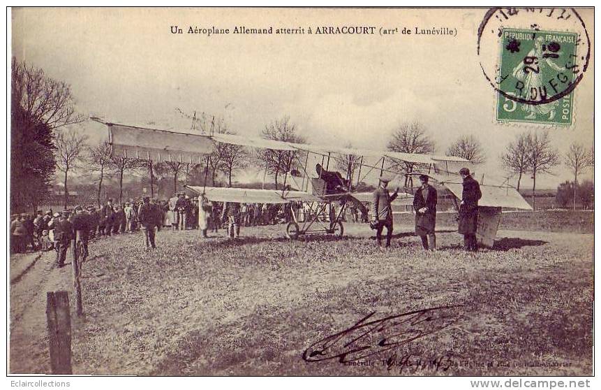 Arracourt   54   Aviation Aéroplane Allemand Atterrit A.. - Sonstige & Ohne Zuordnung