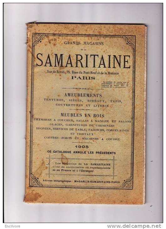 Catalogue SAMARITAINE Ameublement Decoration Landaus Layette Bapteme Coiffures Machines A Coudre - Home Decoration