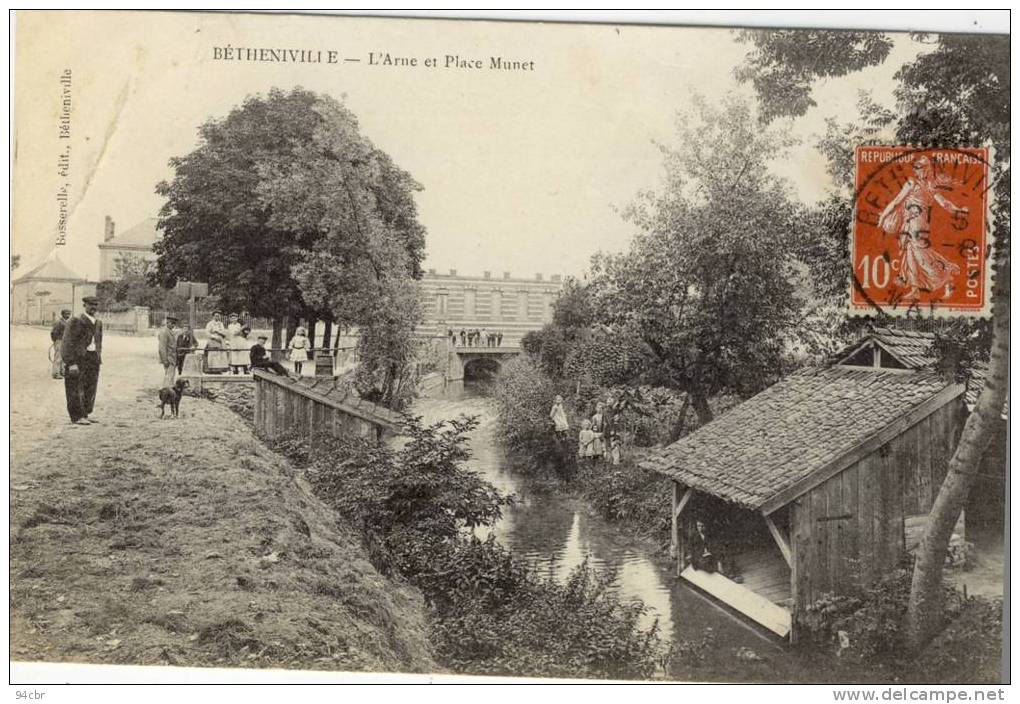 CPA(51)   BETHENIVILLE  L Arne Et Place  Munet (defaut Coin Gauche) - Bétheniville