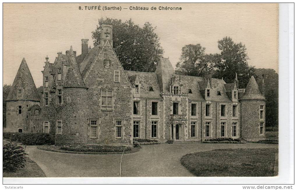 CPA 72 TUFFE CHÂTEAU DE CHERONNE  1931 - Tuffe
