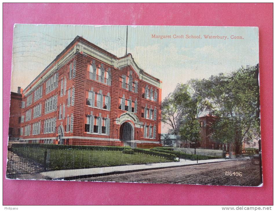 Waterbury, CT--Margaret Croft School--cancel1914--Ref PJ -100 - Waterbury