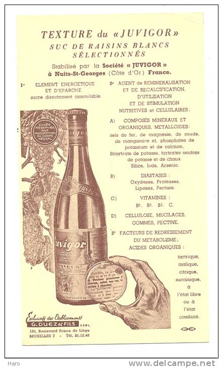 Buvard Publicitaire - Médecine  - Médicament - Pharmacie  "Juvigor"-Nuits St Georges-Bruxelles-Lot De 4 Différents(sf73) - Drogisterij En Apotheek