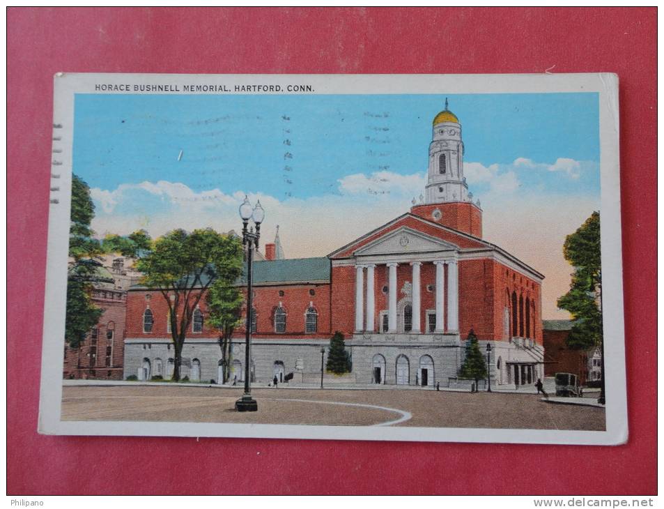 Hartford, CT--Horace Bushnell Memorial--cancel 1932--Ref PJ -101 - Hartford