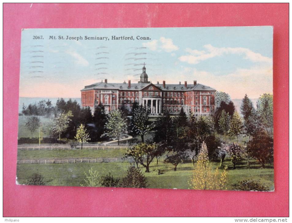 Hartford, CT--Mt. St. Joseph Seminary--cancel 1911--Ref PJ -101 - Hartford