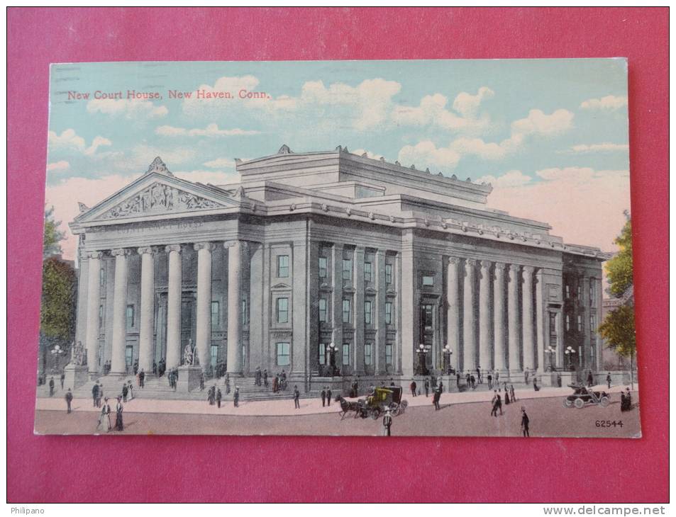 New Haven, CT--New Court House--cancel 1913--Ref PJ -101 - New Haven