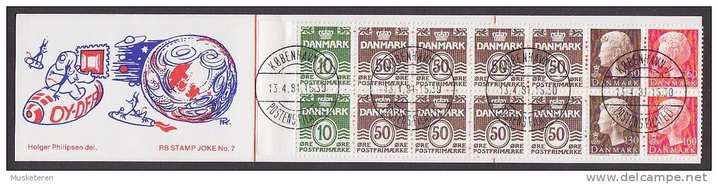 Denmark 1981 MH-MiNr. 28 Markenheftchen Booklet H 22 Stamp Joke No. 7 Cancelled - Postzegelboekjes