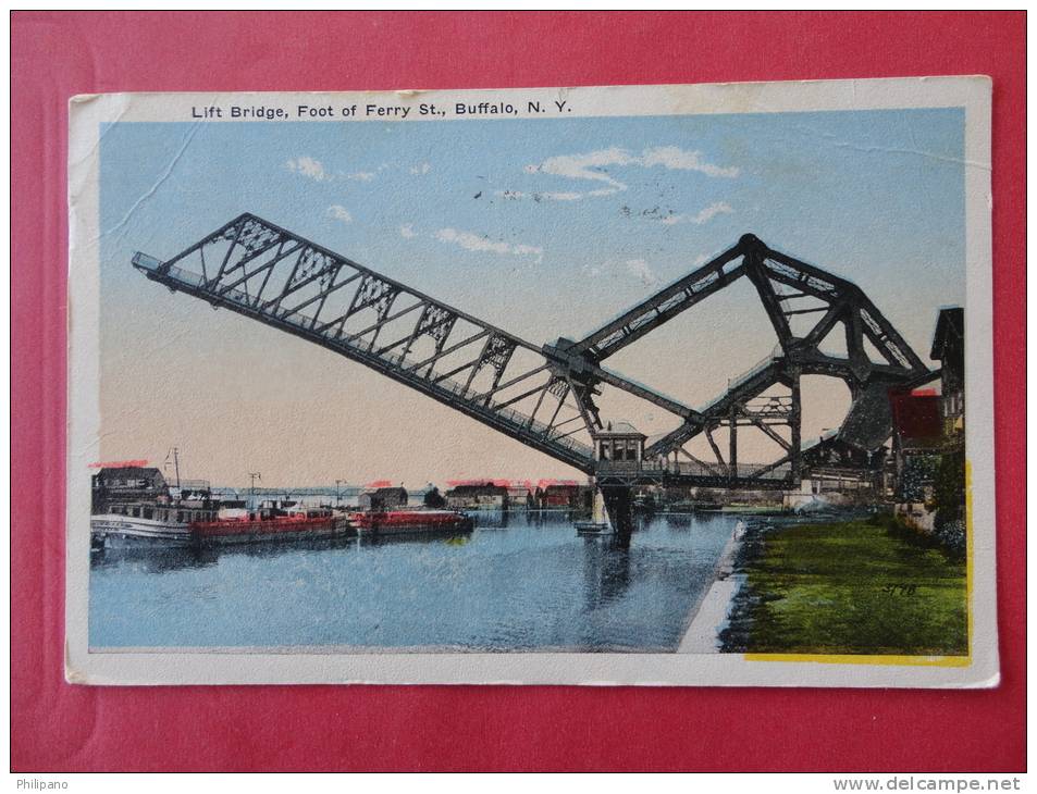 Buffalo, NY--Lift Bridge, Foot Of Ferry Street --cancel 1919--Ref PJ -103 - Buffalo