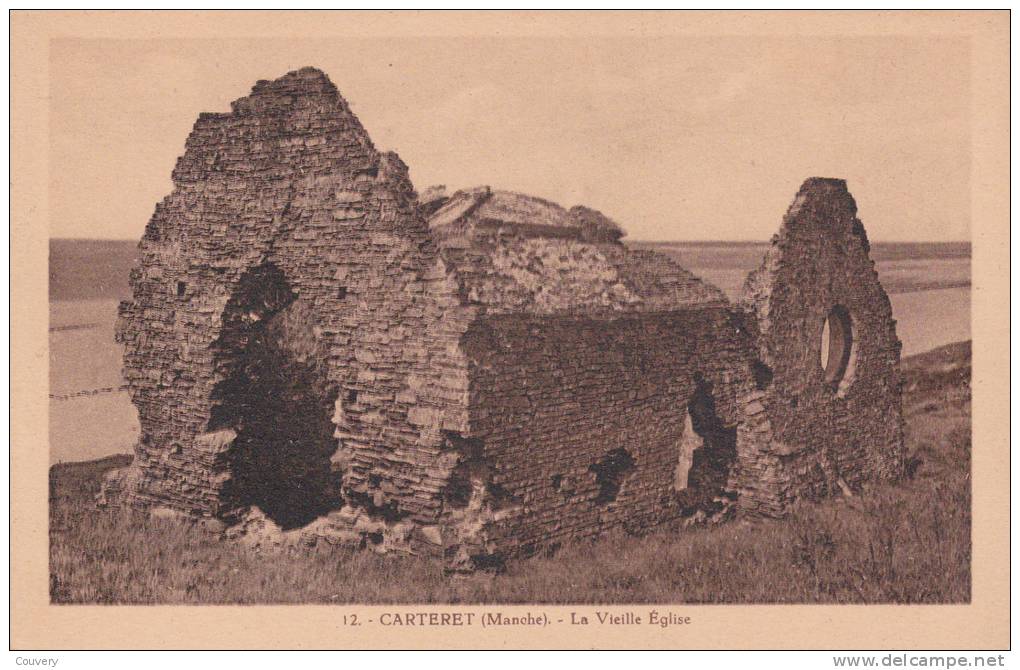 CPA 50  CARTERET ,Vieille église. - Carteret