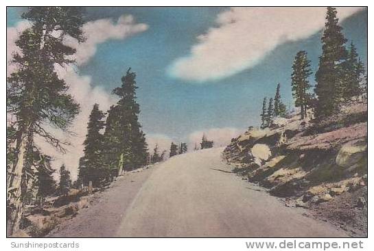 Colorado Colorado Springs Approaching Timberline Pikes Auto Highway Albertype - Colorado Springs