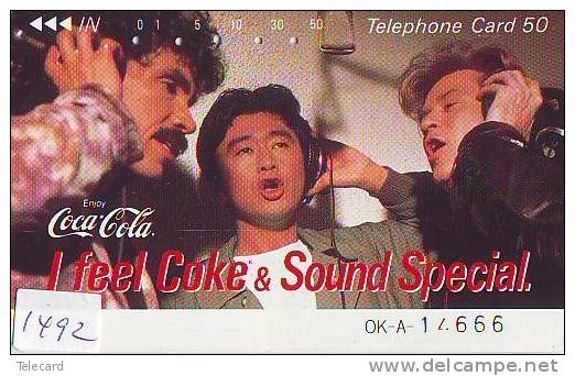 Télécarte Japon * COCA COLA  (1492) TELEFONKARTE * PHONECARD JAPAN *  COKE * - Reclame